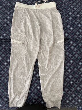 Athleta Light Gray Patterned Kids Joggers